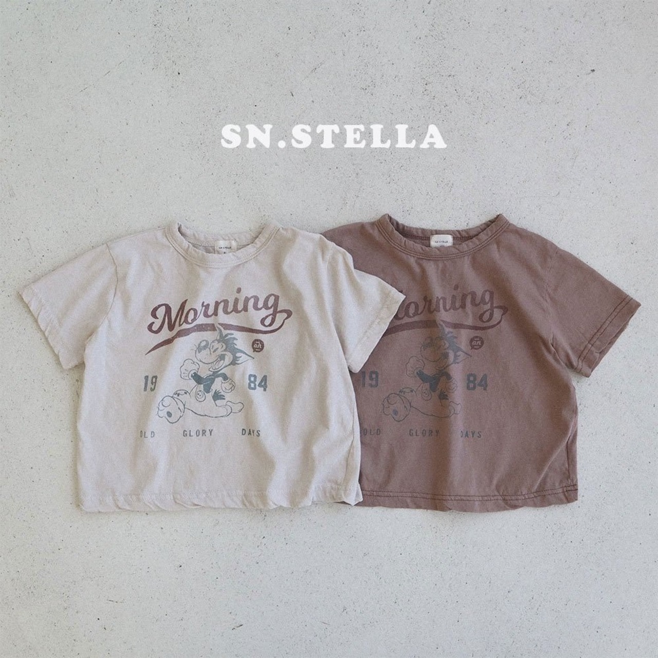 【SN,STELLA】モーニングウルフ Tシャツ ブラウン 80~130cm - 6