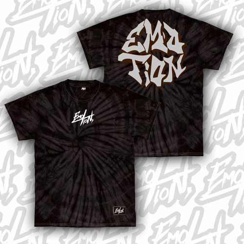 EmotioN CityGraphic Tie-dye T-shirt [BLACK]