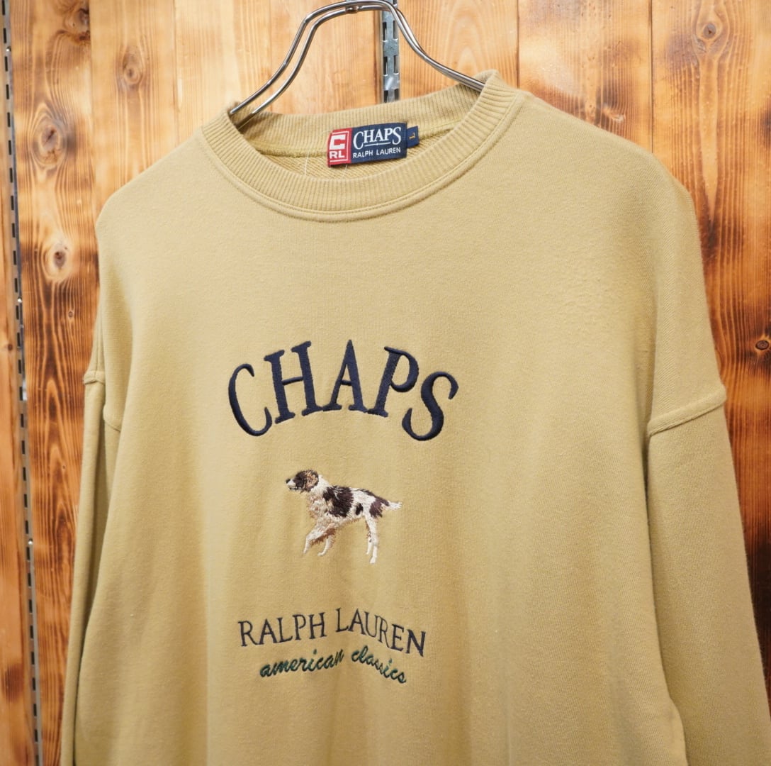 90s chaps ralphlauren スウェット L/レアカラー チャップス ラルフ
