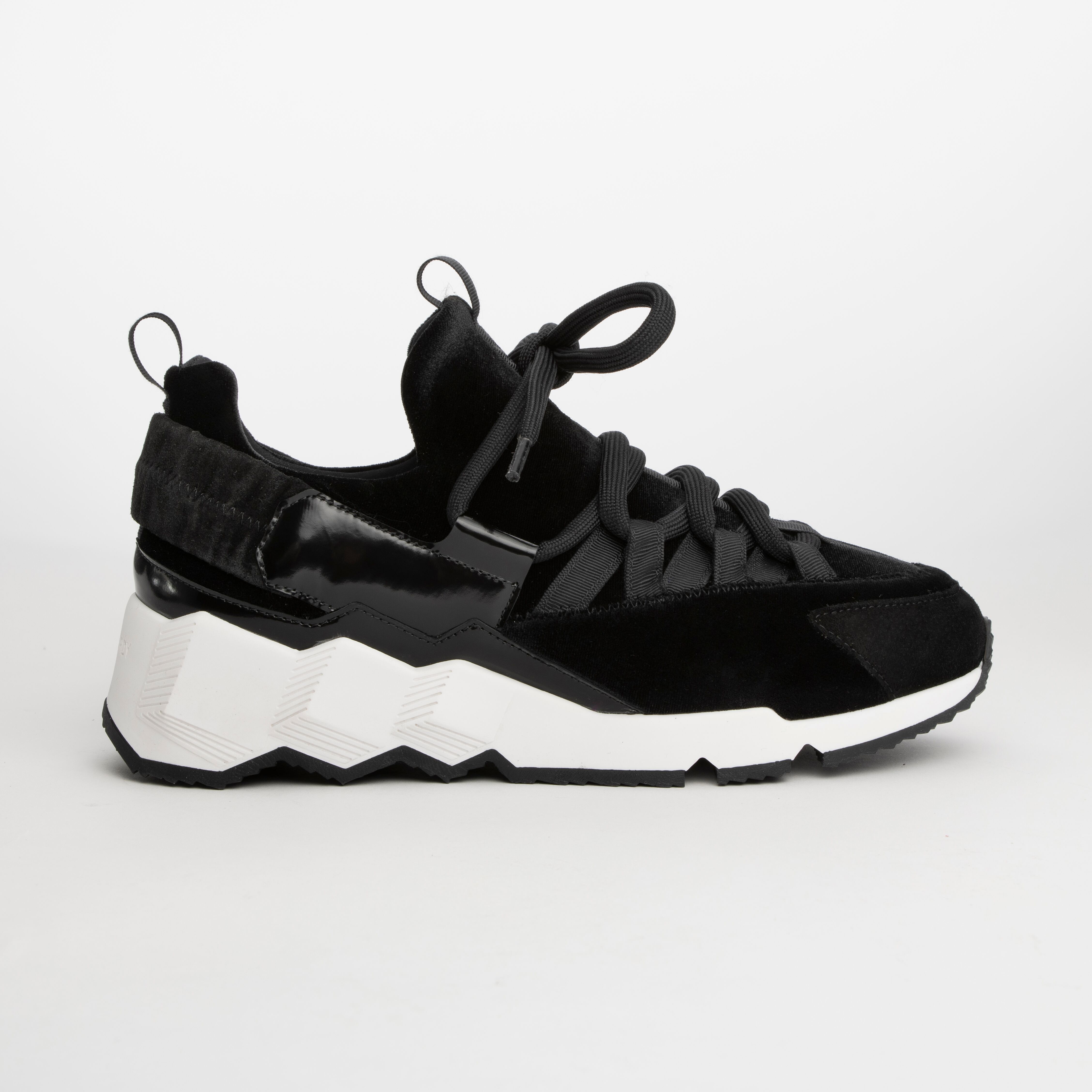 PIERRE HARDY TREK COMET SNEAKER BLACK VELVET