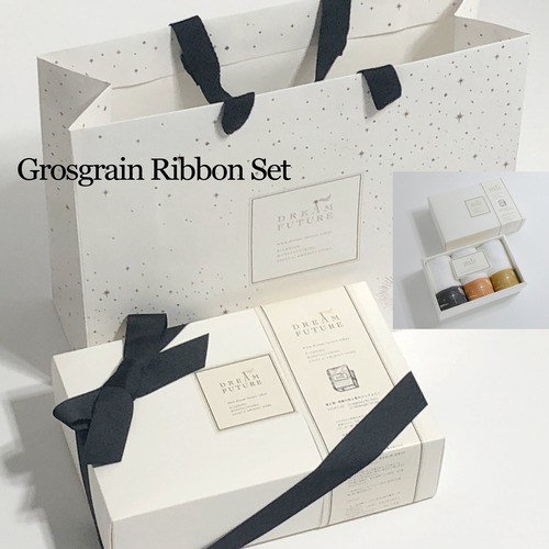 グログランリボン付きスペシャル Wash Towel 3枚セットTwinkle GRAY/Twinkle ORANGE/Twinkle BEIGE