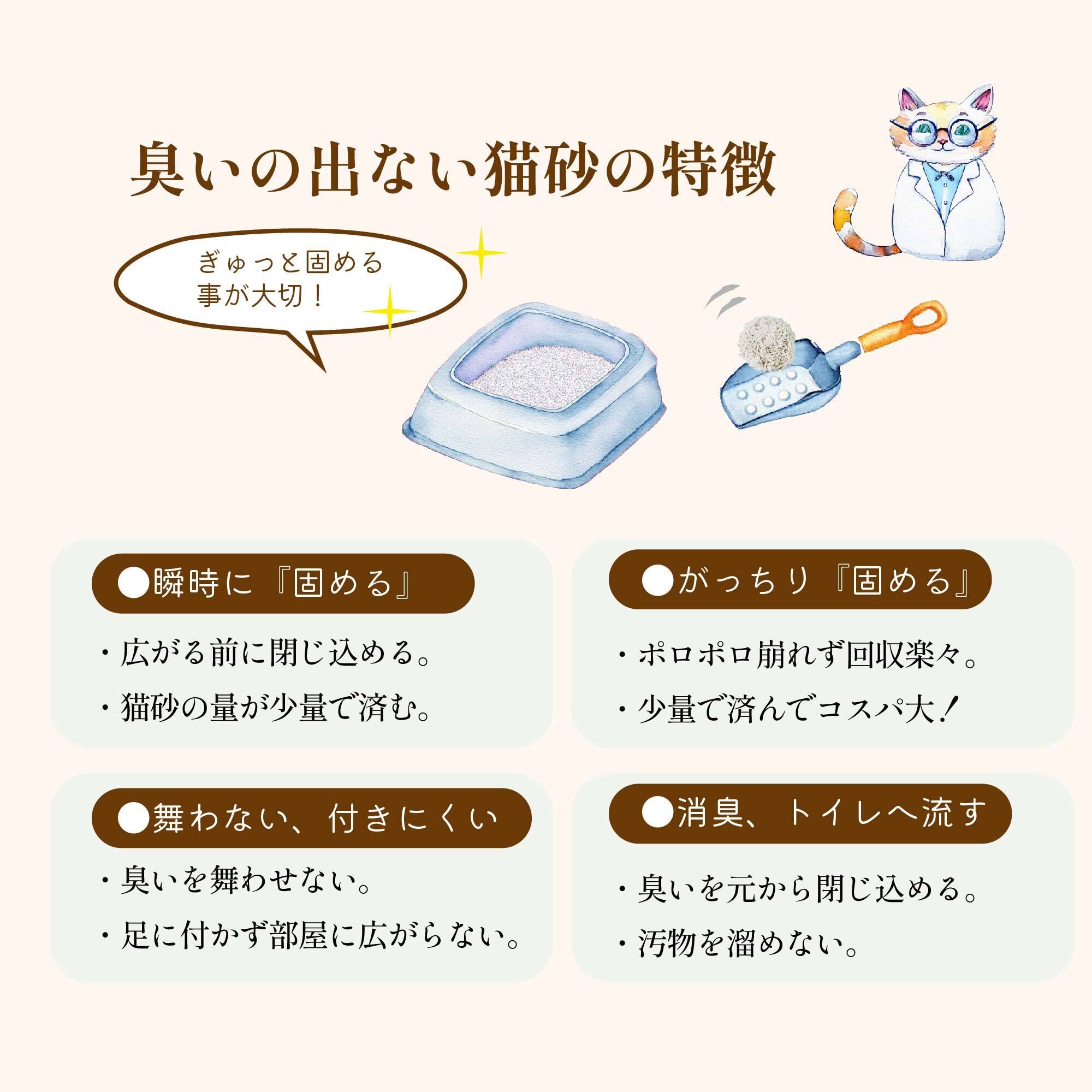 猫砂「Chotto」お得な5袋 固まる おから 防臭 粉じん 少ない トイレ