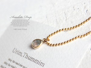 Amulette Drop 14KGF ネックレス・ラブラドライト・45cm
