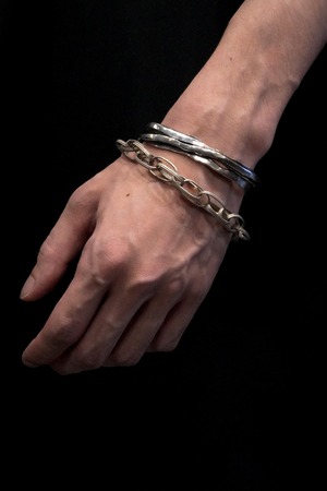 "Italian Jewelry" Silver 800 Mixed-Link Chain Bracelet