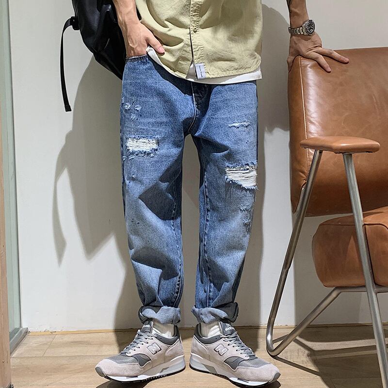 ジーンズ スタイルルーズクロップド ストリート Xu_Tailang59076407395