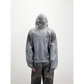VINTAGE ストリート 汚れ加工クロス ジップパーカー T1854