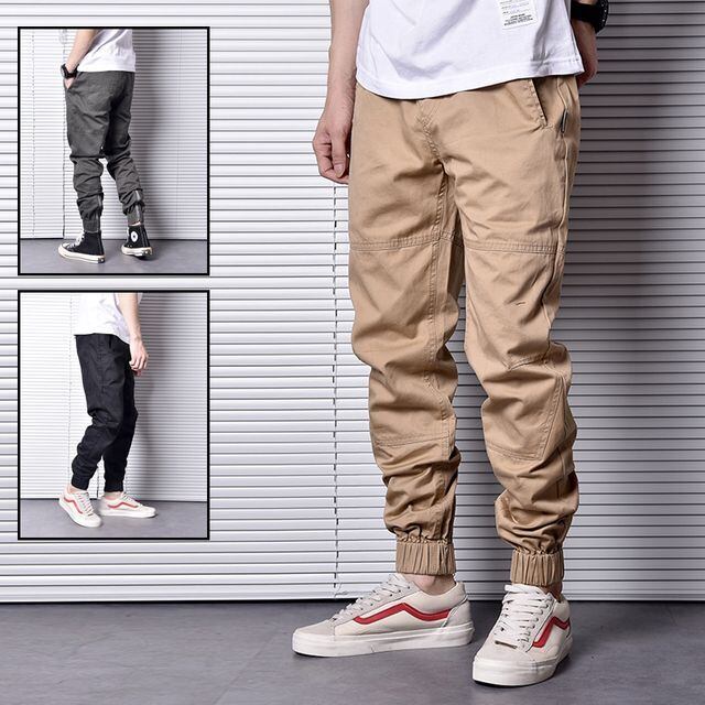 【予約販売】ジョガーパンツ メンズ ボトムス 無地 シンプル カーキ ブラック ベージュ スエット ストリート スタイリッシュ こなれ感 カジュアル 部屋着 韓国 トレンド 春 夏 秋 M/L/XL/2XL