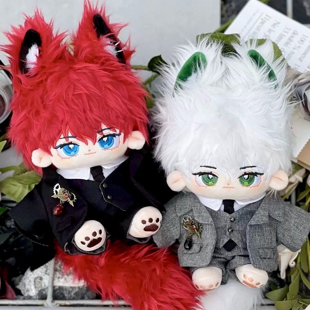 20cmぬい服】ぬい服 着せ替え 歯車のブローチ付き スーツ 全身