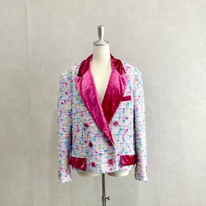 ※一点物 Fancy tweed double jacket【pays des fees】