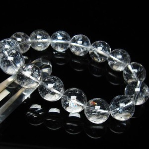 アイリスクォーツ 水晶 ブレスレット 虹入り 15mm  おまかせ便 111-3692