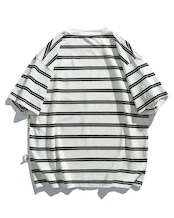 パッチポケットボーダー半袖Tシャツ S0504