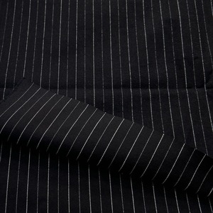★NY287◆2.2m◆綿100%弱起毛ツイル生地◆ブラック◆ストライプ