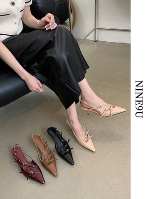 pointed-toe bnichi-elt enamel sandal 4color【NINE7512】