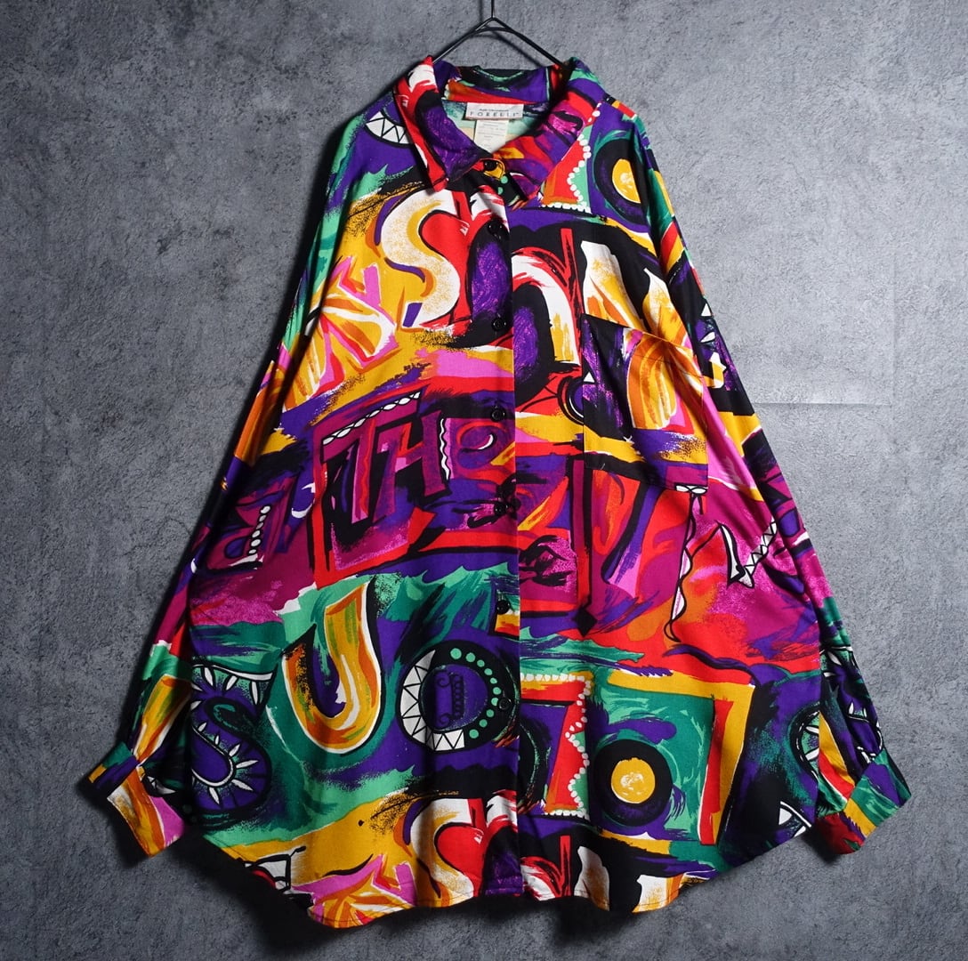 Multicolor Artistic Design Long Shirt