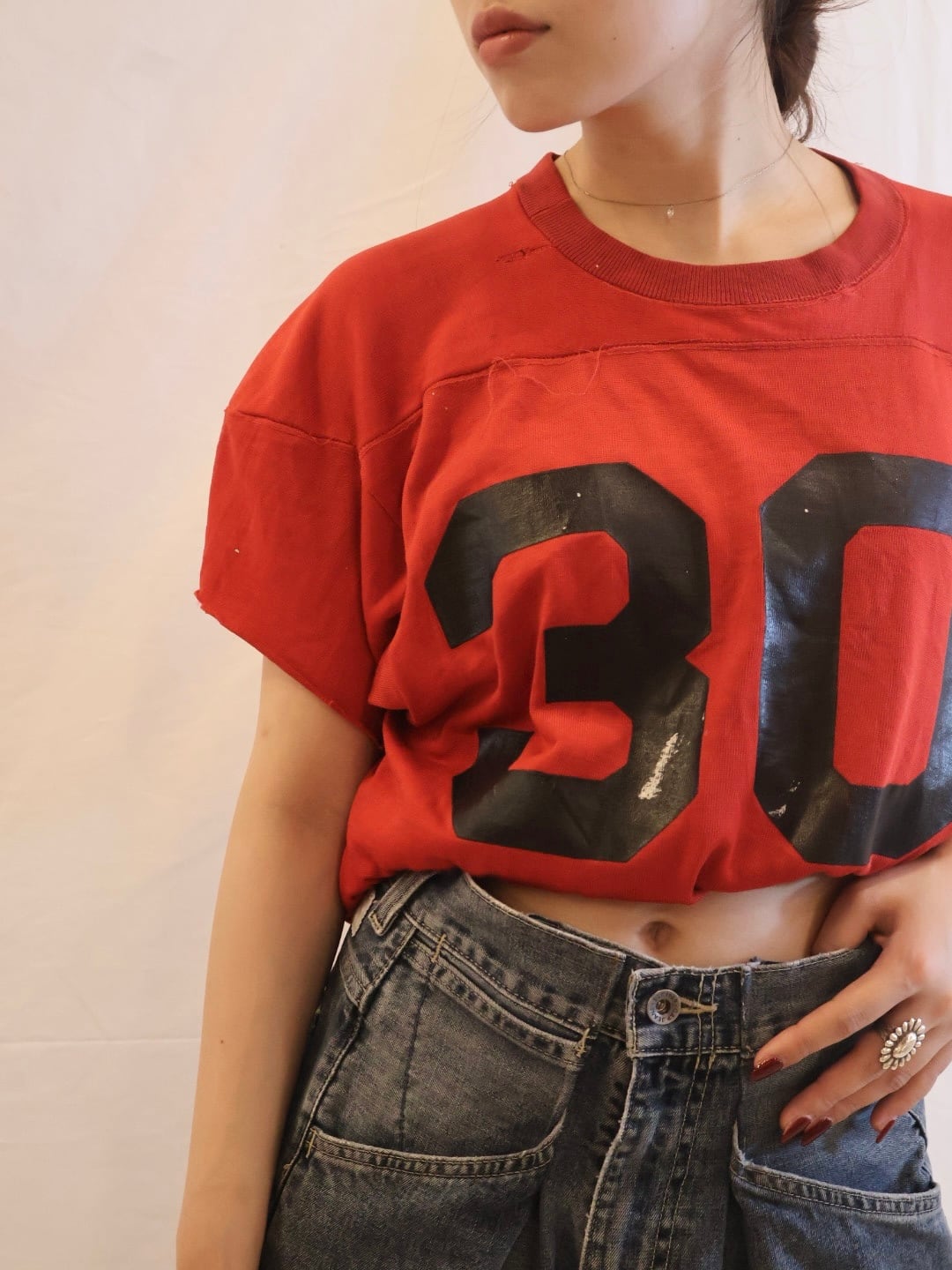 junk numbering athletic tee "30"【1782】