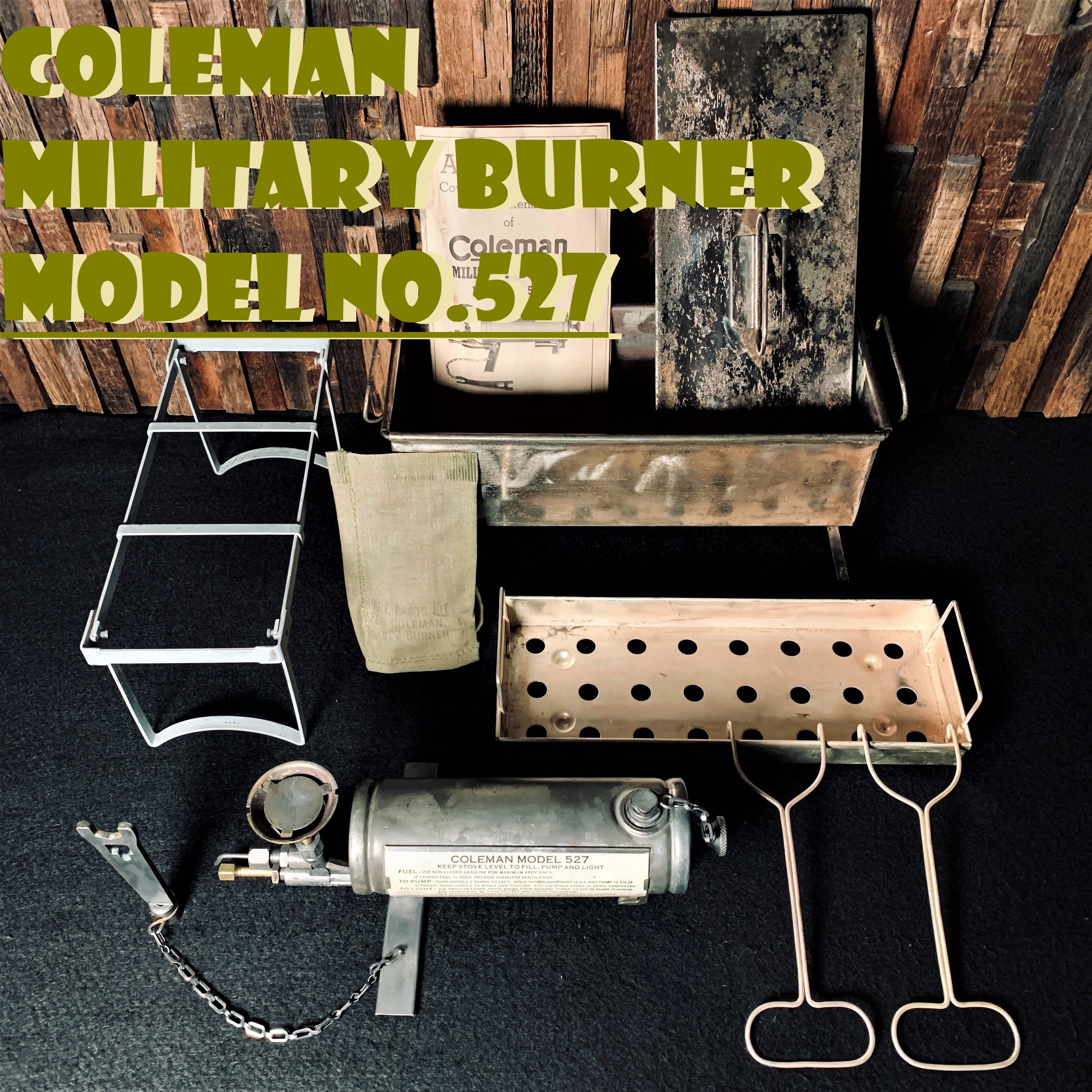 Coleman 527 米軍医療部隊 デンタルストーブ 説明書付 ミリタリー