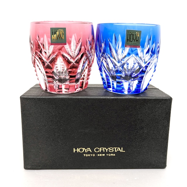 HOYA CRYSTAL・ショットグラス・ペアセット・酒器・No.230525-23・梱包サイズ60