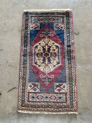 【送料込み】デッドストック 未使用品 トルコ絨毯 スモールマット 113×58 TRB4145