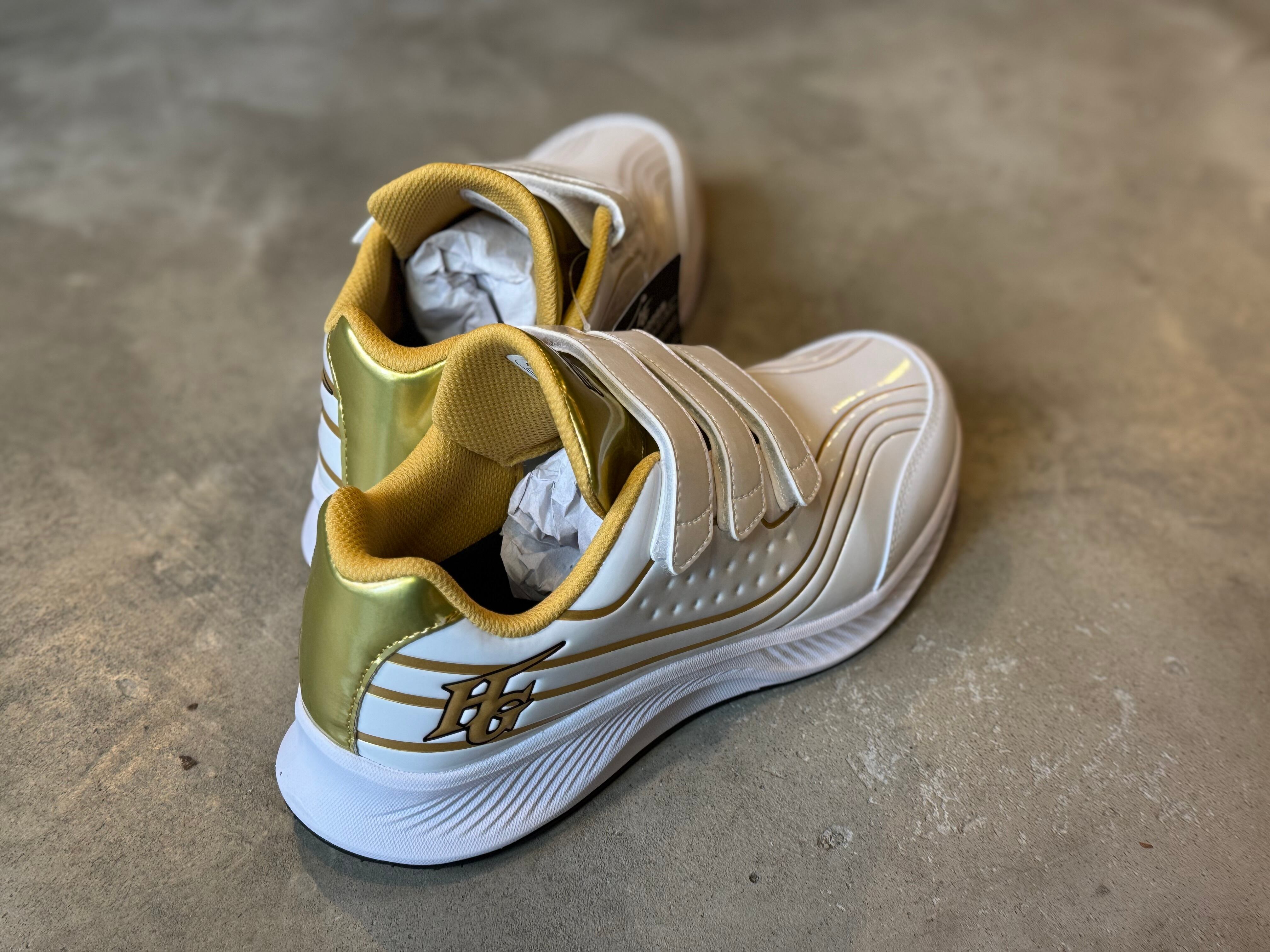 Hi-GOLD】トレーニングシューズ ホワイト×ゴールド | 野球専門店87スポーツ