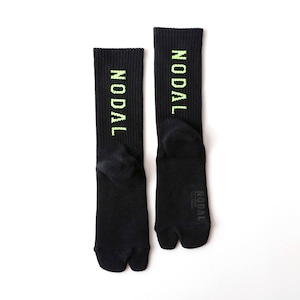 NODAL Logo Socks（Black × Neon Yellow ）