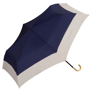 【人気】Wpc. 雨傘 折りたたみ傘 切り継ぎプレーン ミニ ネイビー 晴雨兼用 親骨49cm 160g 軽量 レディース バイカラー おしゃれ 可愛い 無地 フェミニン 持ち手 ゴールド 通勤 通学 9095-014-002