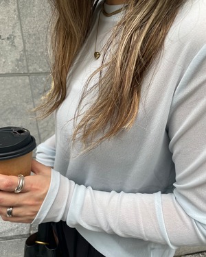 calm soft sheer pullover <2color>