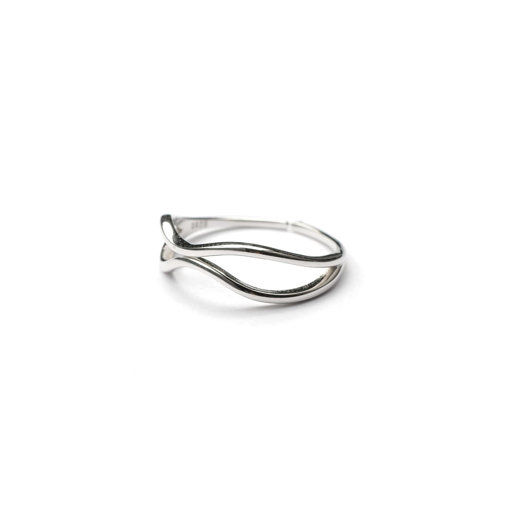 S925 DOUBLE WAVE RING SILVER