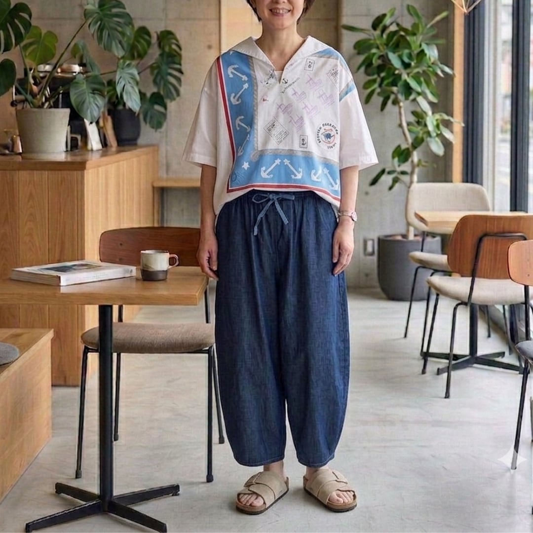 快晴堂 カイセイドウ 6オンスデニムふわふわタックパンツ【送料無料】