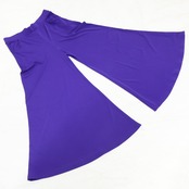 【美品 社交ダンス衣装】パープル TKADANCE タカダンス ボトムス ズボン パンツ ブーツカット フレア 紫 無地 レッスン 練習