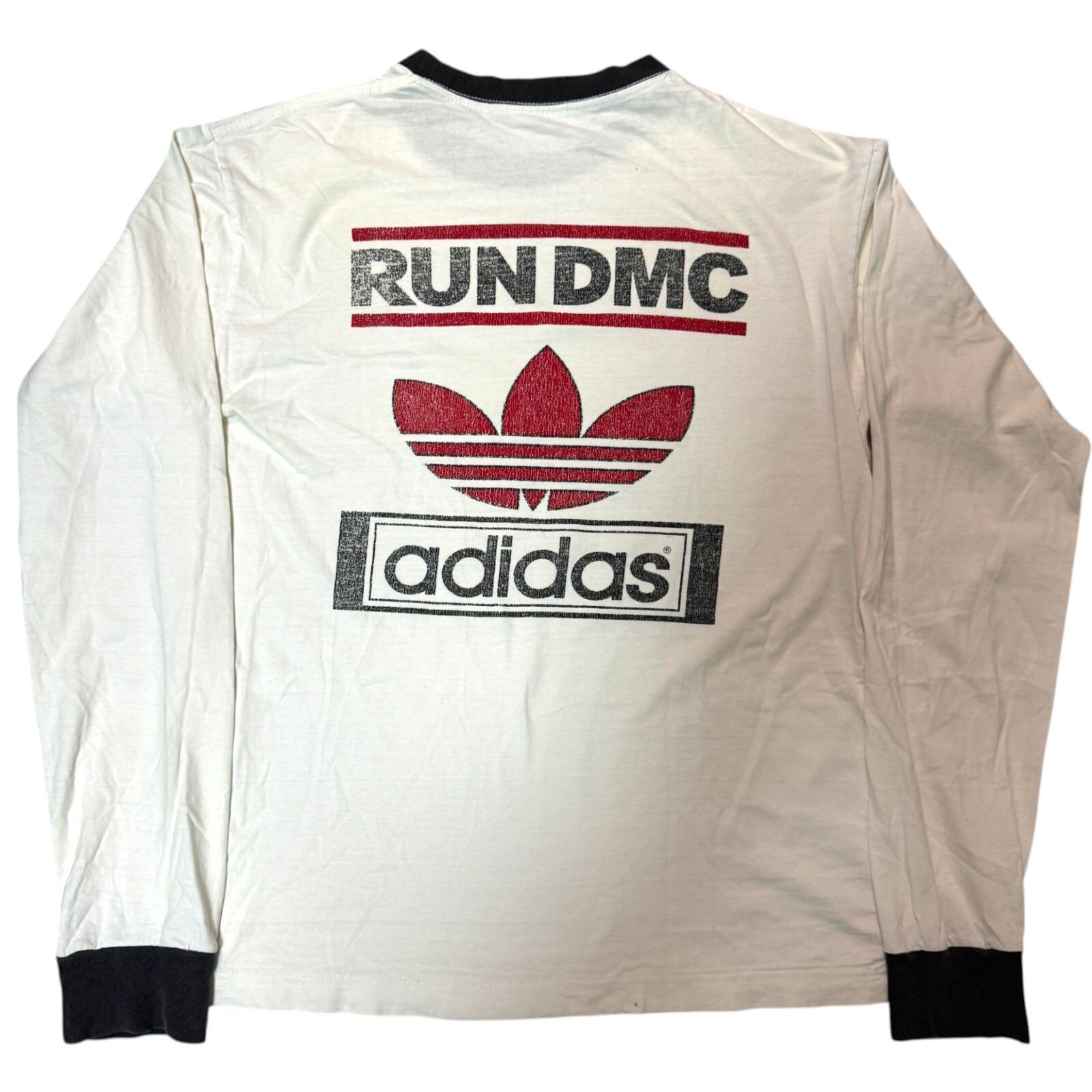 80s adidas RUN DMC リンガー 長袖 Tシャツ | shockWaveVintage