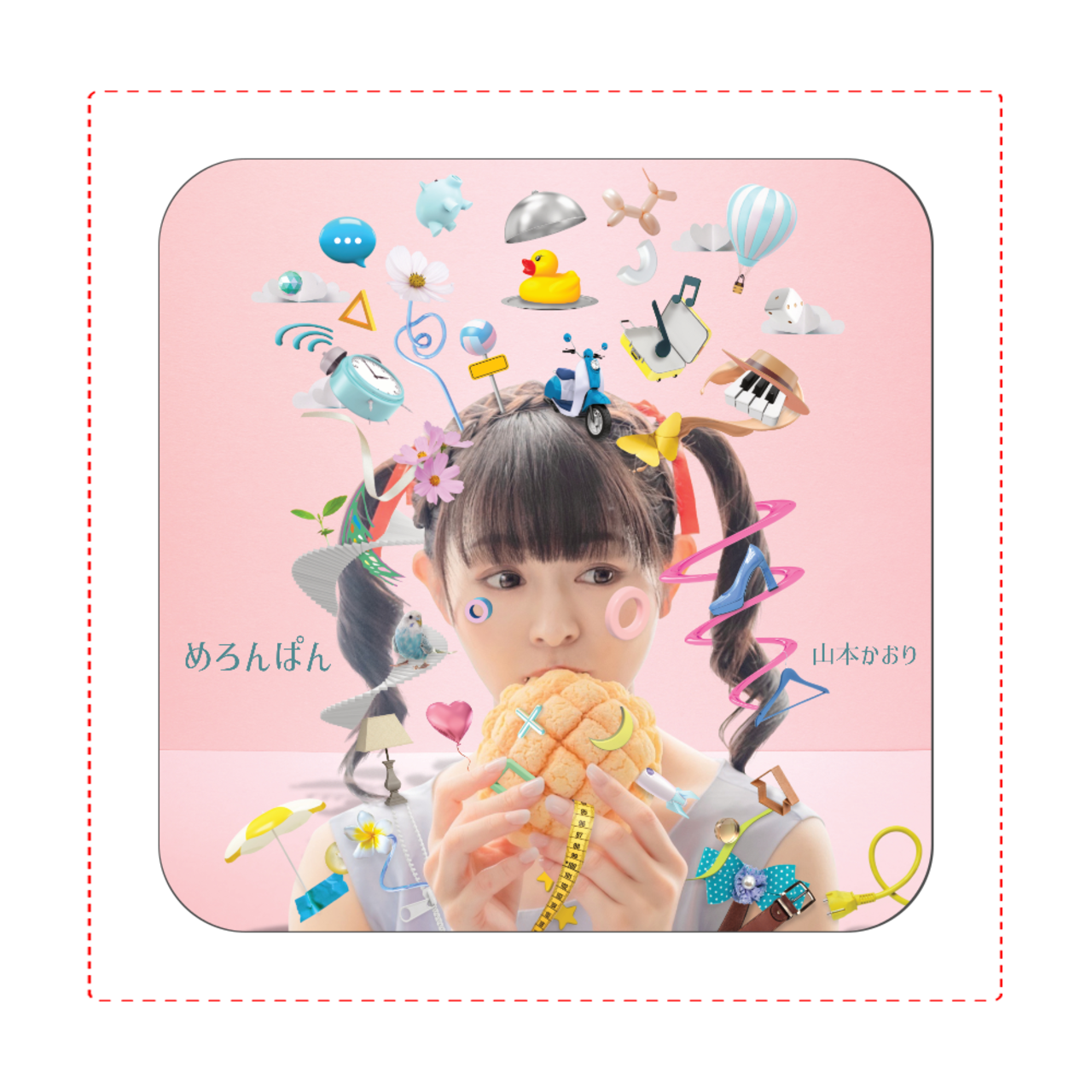 山本かおり「めろんぱん」ハンカチ | もっさんの お店