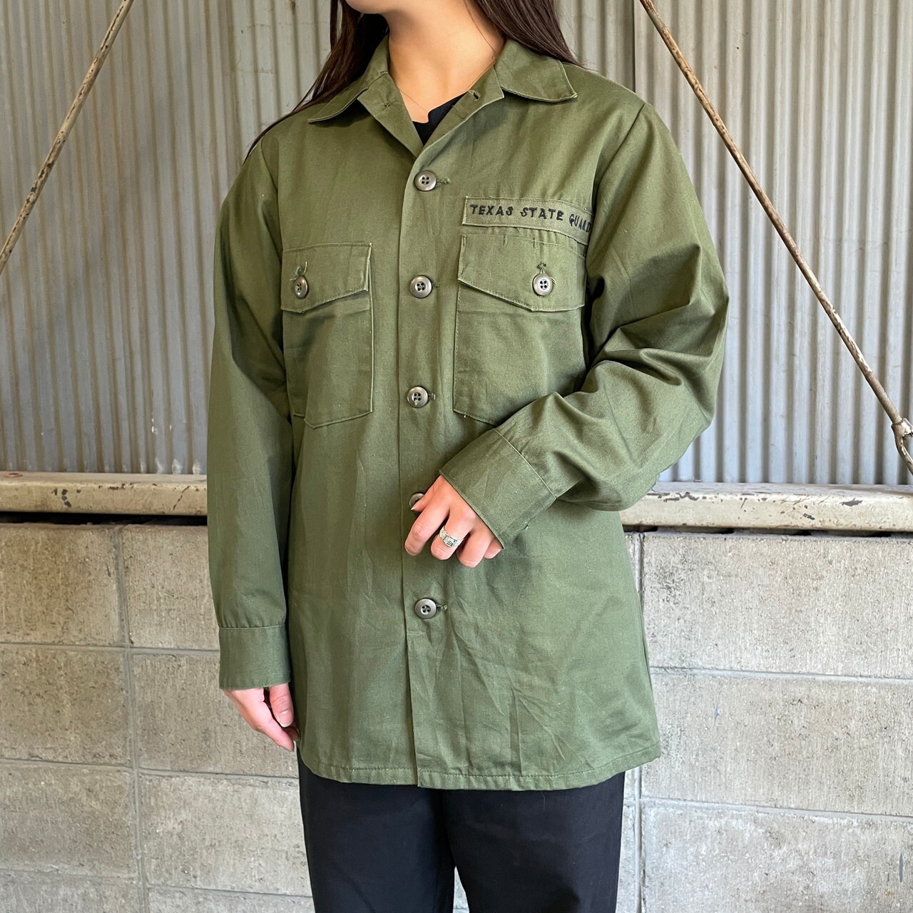 76年納品 米軍実品 U.S.ARMY OG-507 ユーティリティシャツ ミリタリー 