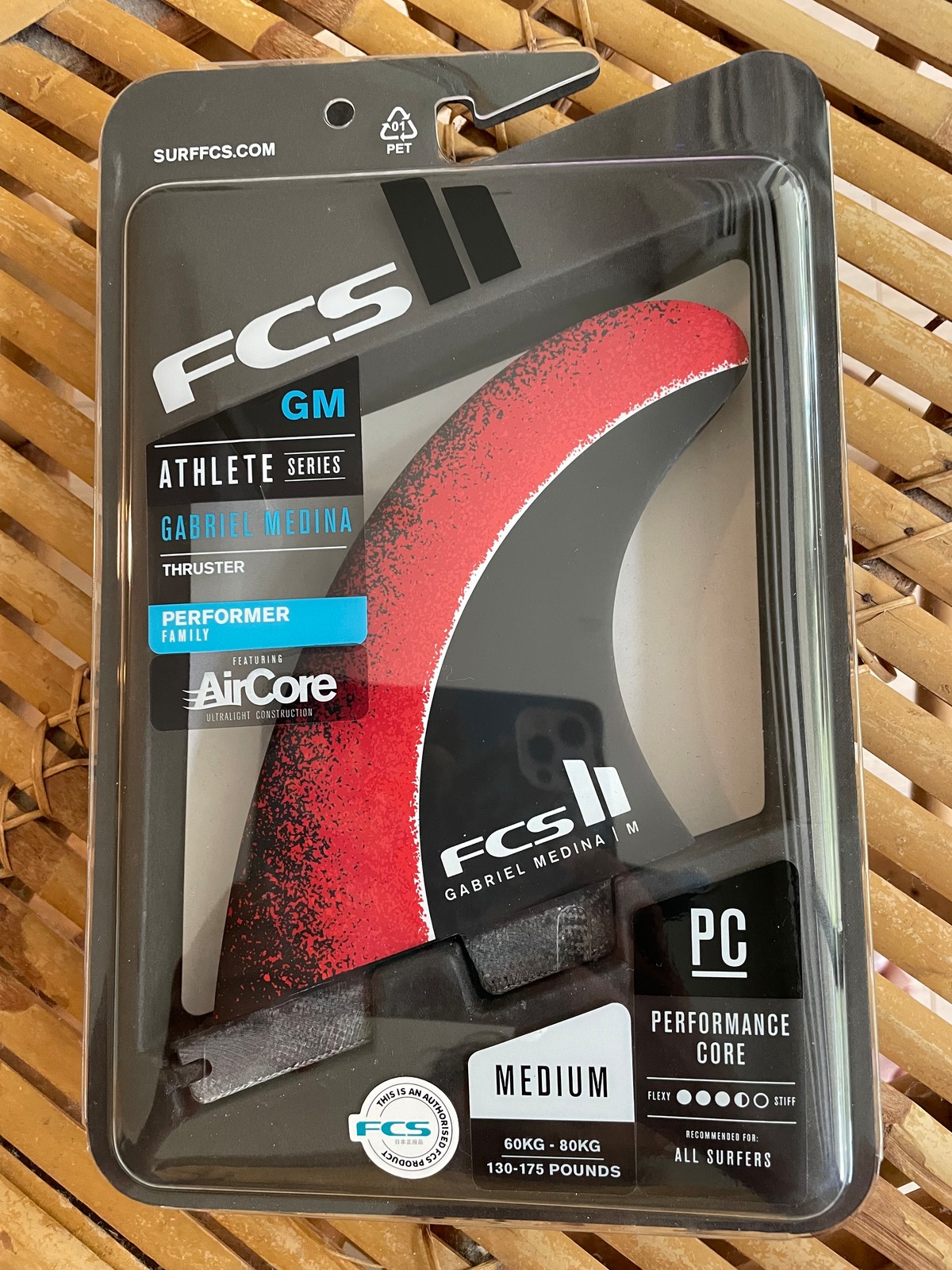 FCS 2 GM PC Aircore Tri-Fin Set Fireball L main image 0