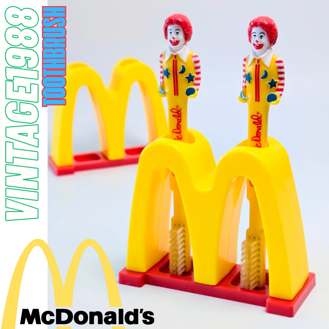 ☆ DEADSTOCK / VINTAGE1988 ☆【 McDonald's ( マクドナルド ) 】単品 toothbrush / 歯ブラシ / ロナルド・マクドナルド / ドナルド 〚アメリカン雑貨 アメトイ〛