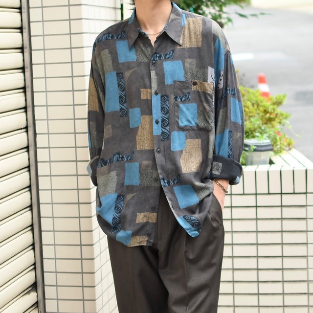 good color pattern rayon shirt