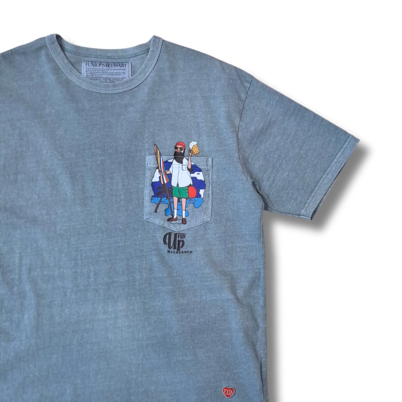 FUN - SEA OJI Tシャツ (pigment blue)