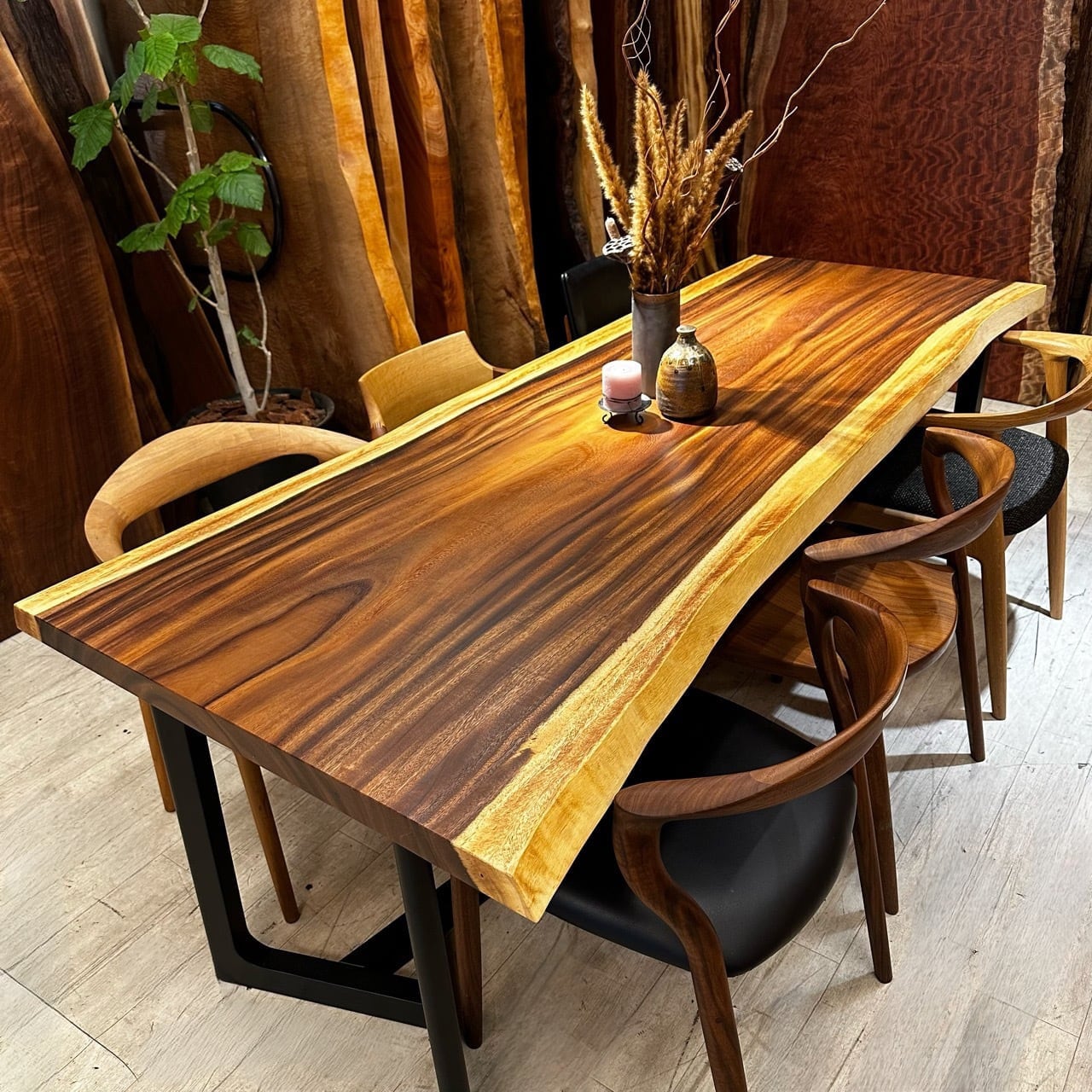 【メゾン】美品　アトリエ木馬 一枚板 モンキーポット メゾン】美品 アトリエ木馬 一枚板 モンキーポット モンキーポッド一枚