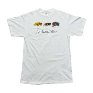 PEGGY MURRAY SO MANY FILES SO LITTLE TIME FISHING ART T-SHIRT SIZE L (USED)