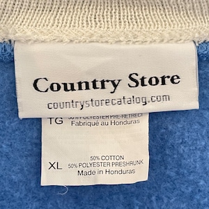 【country store】かわいい系 襟付き 刺繍 ハーフジップ スウェット プルオーバー くすみカラー レディース XL カントリーストア US古着