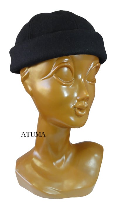 USA製ニューヨークハットLamba Thugレザー本革ショートワッチ黒XL新品