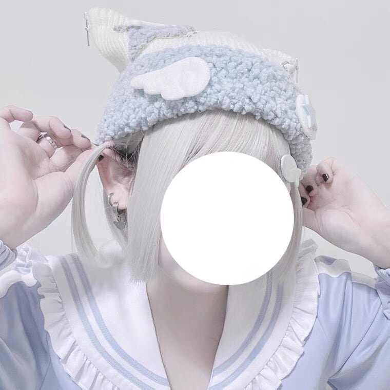 お取り寄せ】天使界隈 ゆめかわ ふわふわ天使 猫耳 ニット帽 | Pay ID