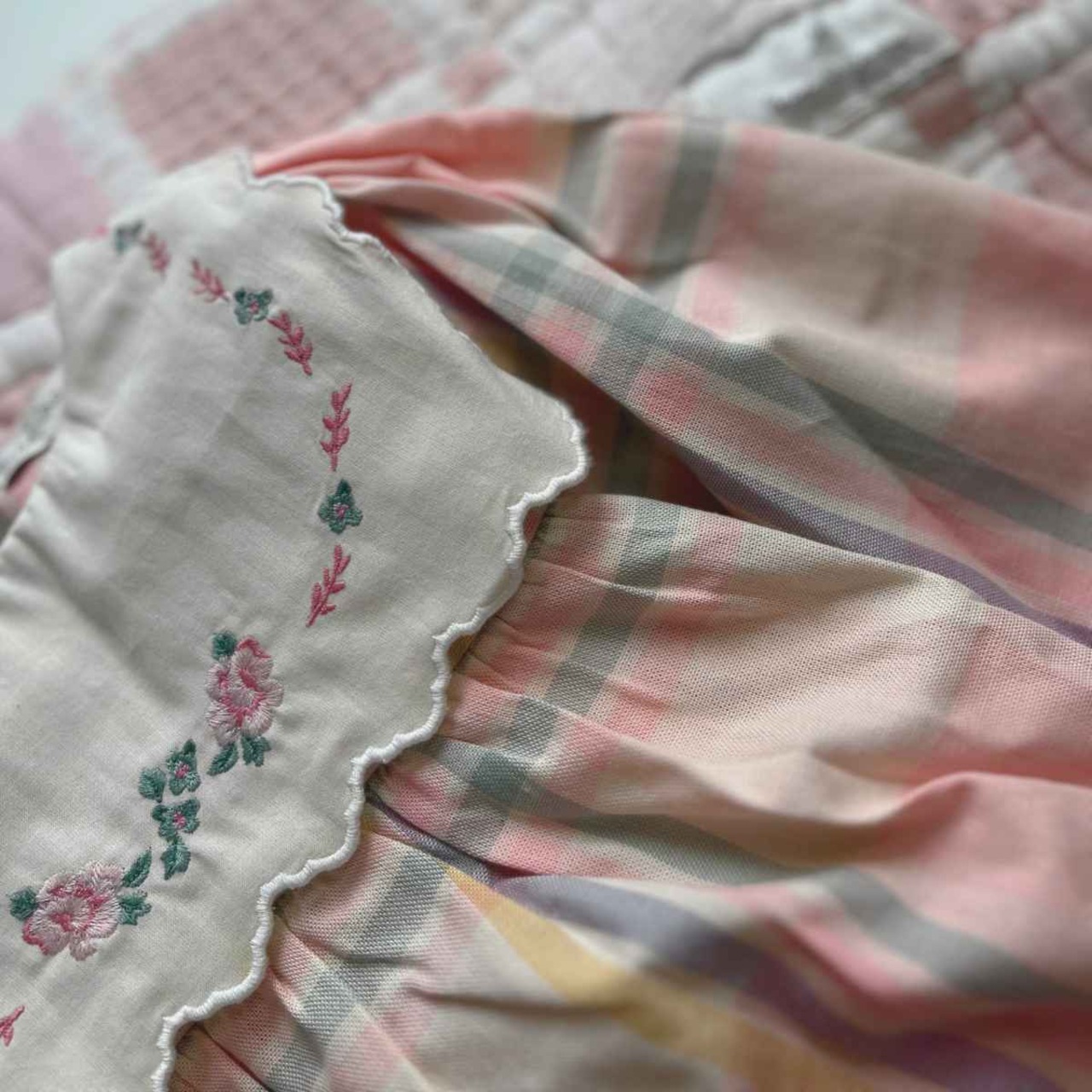 ＜BEBE ORGANIC＞ Lucy Romper チェック ロンパース - 8