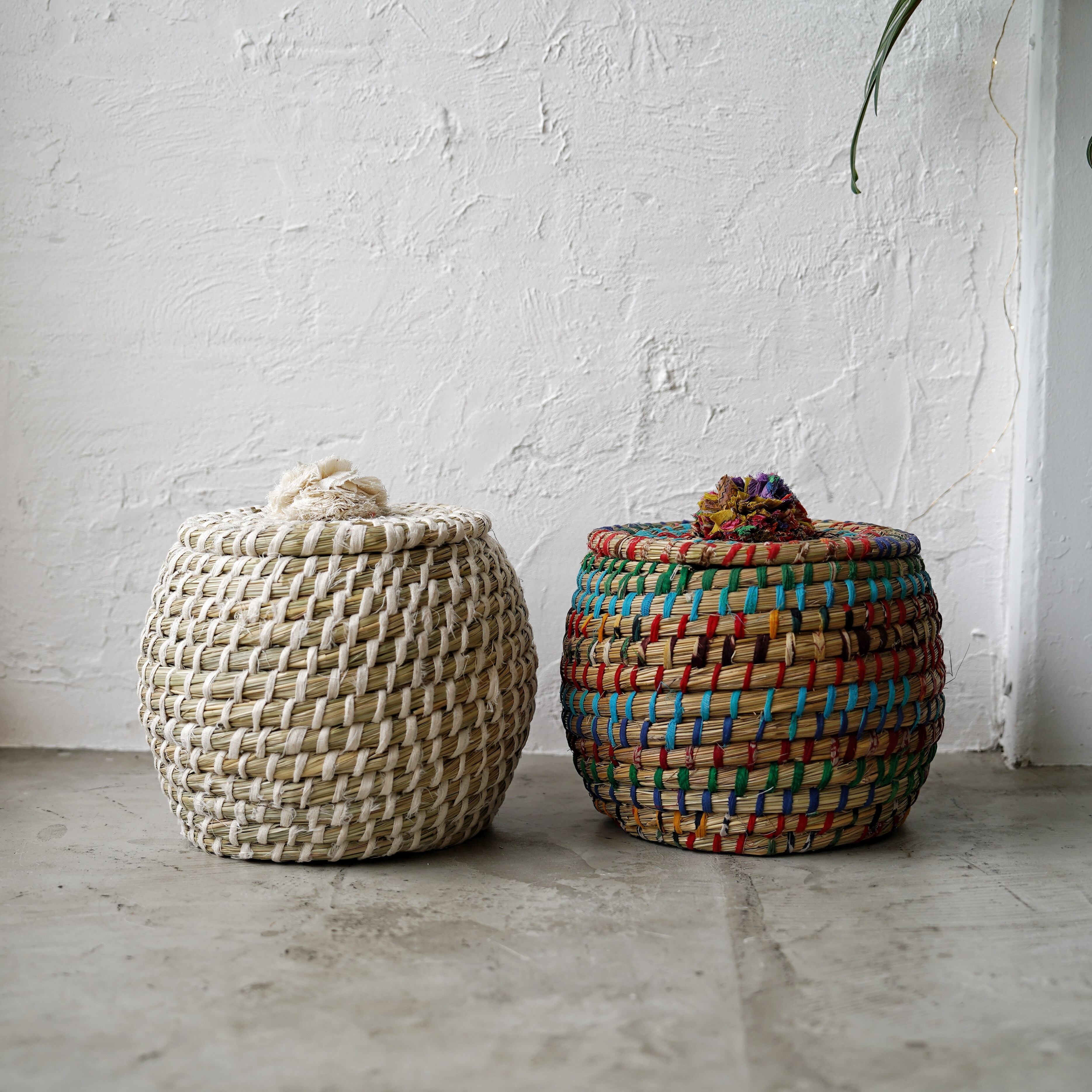 カイザナチュラルラウンドバスケット/People Tree