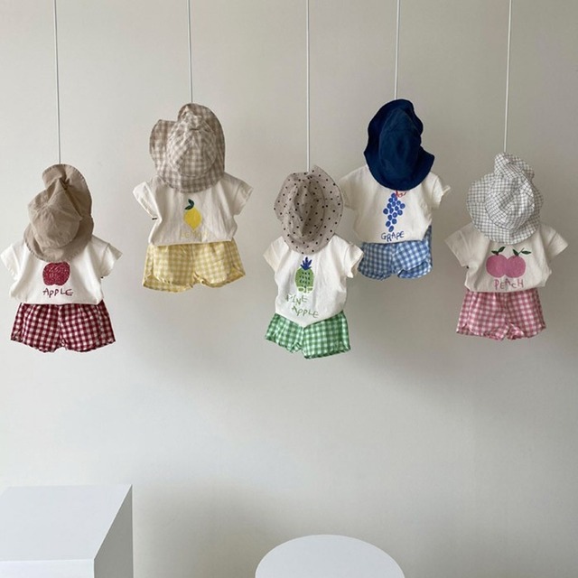 【BABY&KID】韓国風　フルーツ柄セットアップ