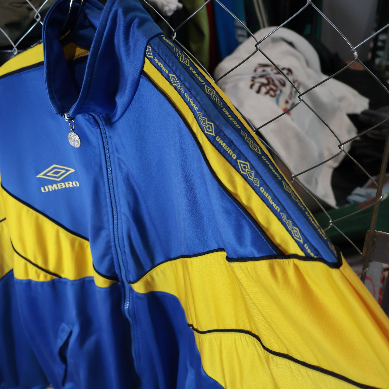 90s UMBRO トラックジャケット ブルー×イエロー アンブロ