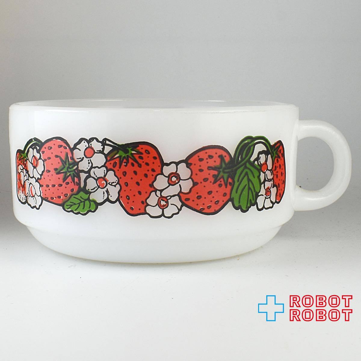 グラスベイクGlasbakeスープカップ グラスベイク スープカップ ストロベリー柄 | ROBOTROBOT