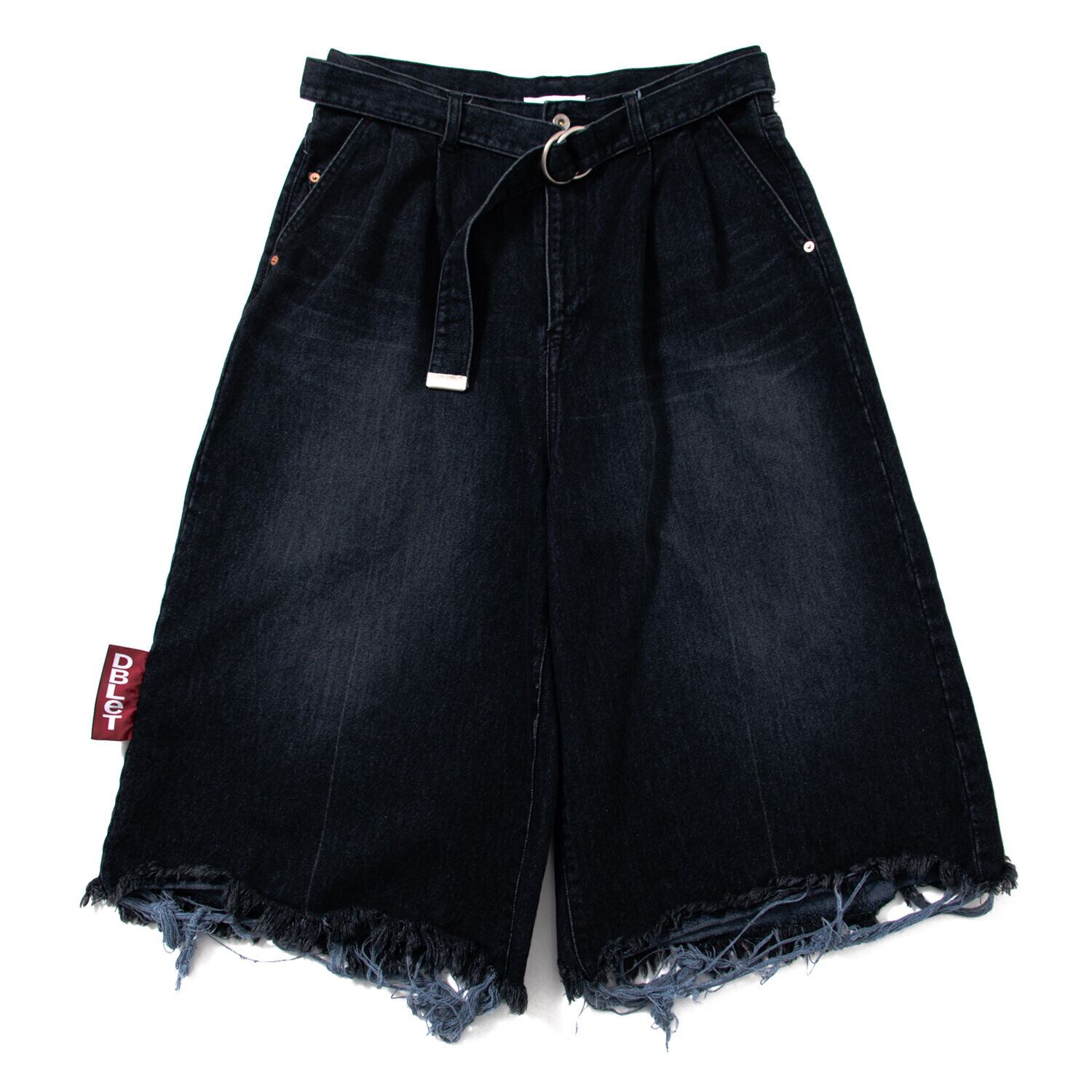 パンツ doublet RECYCLE DENIM CUT-OFF WIDE PANTS Doublet RECYCLE DENIM CUT-OFF WIDE PANTS - Indigo | Garmentory