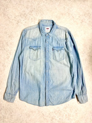 Levi's リーバイス ライトブルー デニムウエスタンシャツ
