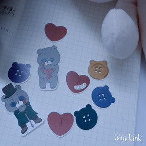 くまのだれる。シール９枚セット