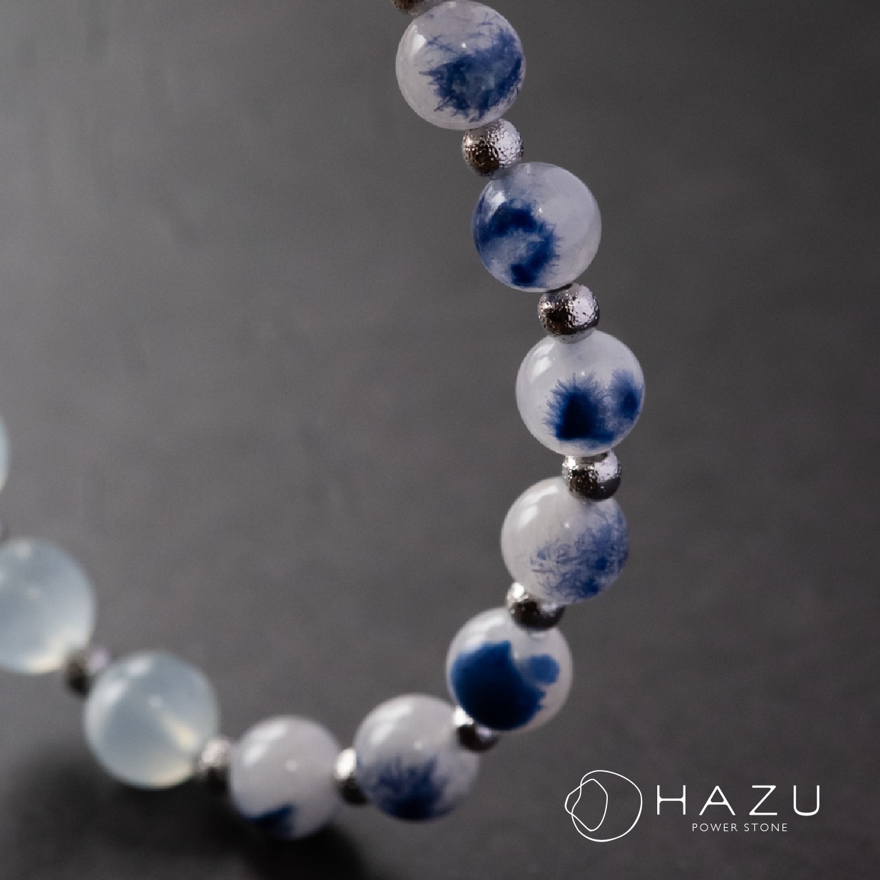 優しさとひらめきの青い花［デュモルチェライト／アクアマリン／水晶］